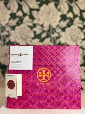 Tory Burch Embrace Ambition BUNDLE of bracelet, perfume, branded gift box!